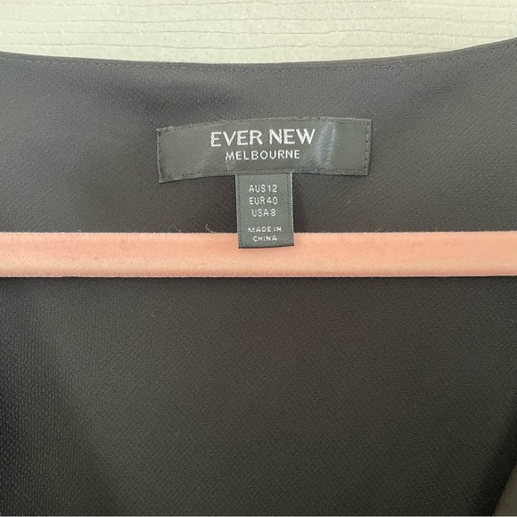 H&M | Size 8 - Flowy Black Satin Draped Neckline Tank Top - Picture 4 of 5